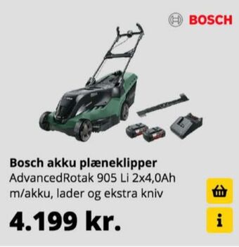 10-4 Byggecenter Bosch plæneklipper tilbud