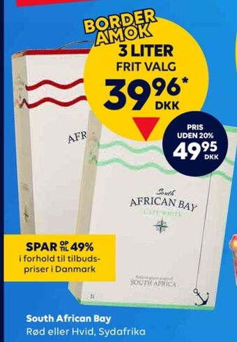 Scandlines Ukendt sydafrikansk hvidvin tilbud