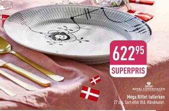 Imerco Sort mega riflet tallerken tilbud