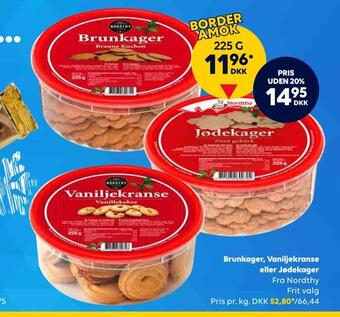 Brunkager, vaniljekranse eller jødekager