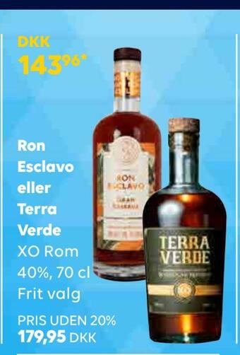BorderShop Ron esclavo eller terra verde tilbud