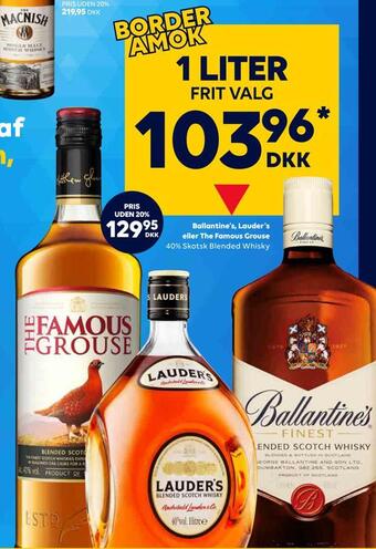 BorderShop Ballantine's, lauder's eller the famous grouse tilbud