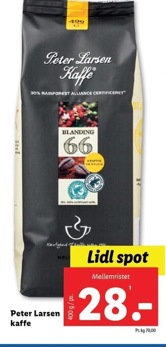 Lidl Peter Larsen kaffe tilbud