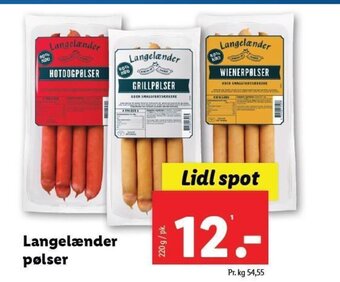 Lidl Langelænder pølser tilbud