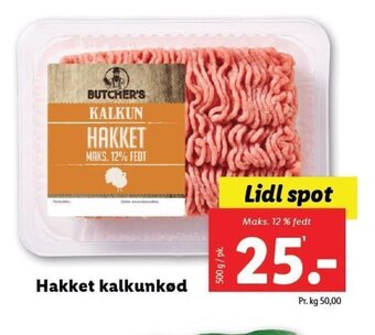 Hakket kalkunkød