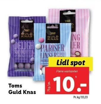 Lidl Toms Guld Knas tilbud