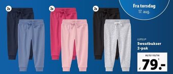 Lidl LUPILUⓇ Sweatbukser 2-pak tilbud