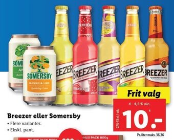Lidl Breezer eller Somersby tilbud
