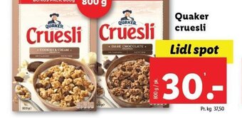 Lidl Quaker cruesli tilbud