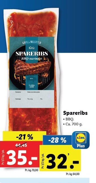 Lidl Spareribs tilbud
