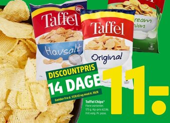 Coop 365 Taffel Chips* Flere varianter. 175 g tilbud