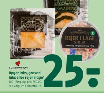 Coop 365 Røget laks, gravad laks eller rejer i lage tilbud