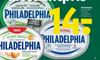 Coop 365 Philadelphia* Flere varianter. 145-200 g. tilbud