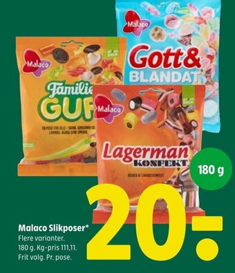 Coop 365 Malaco Slikposer* Flere varianter. tilbud