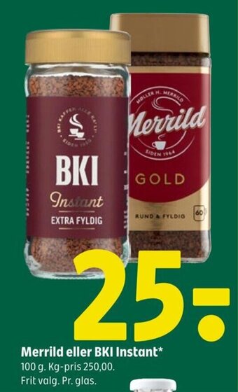 Coop 365 Merrild eller BKI Instant* 100 g. tilbud