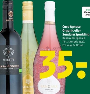 Casa Agnese Organic eller Sandara Sparkling