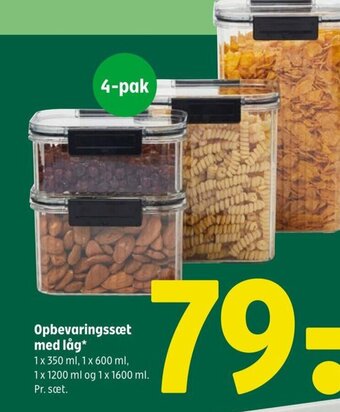 Opbevaringssæt med låg*