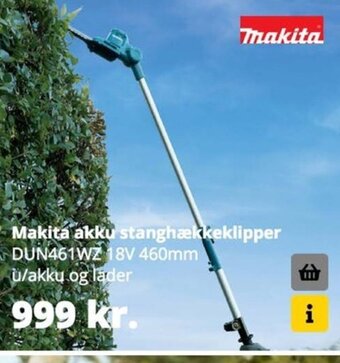 10-4 Byggecenter Makita akku stanghækkeklipper DUN461WZ 18V 460mm tilbud
