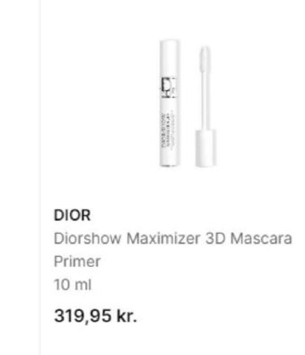 Matas DIOR Diorshow Maximizer 3D Mascara Primer 10 ml tilbud