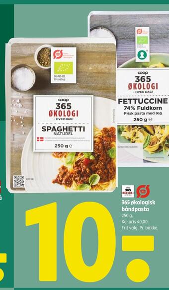 Coop 365 365 økologisk båndpasta tilbud