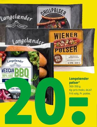Coop 365 Langelænder pølser tilbud