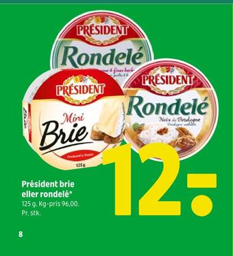 Président brie eller rondelé