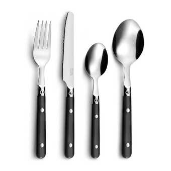 Bestik sæt amefa saxo metal to-farvet 16 dele (25 cm)