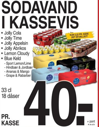 ABC Lavpris SODAVAND I KASSEVIS tilbud