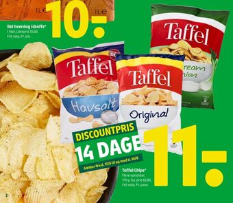 Coop 365 Taffel chips tilbud