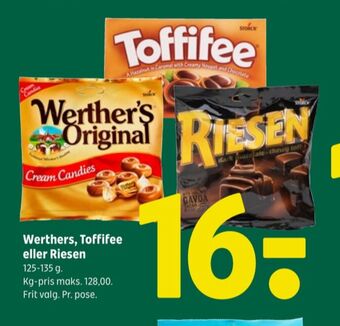 Coop 365 Werthers original karameller cream candies tilbud