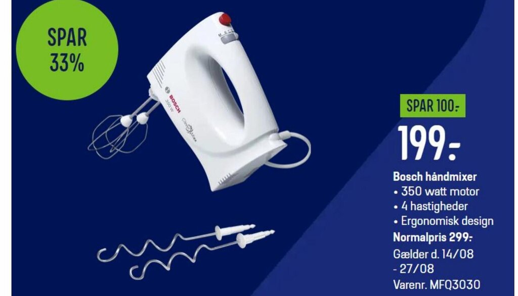 Bosch håndmixer tilbud hos Elgiganten