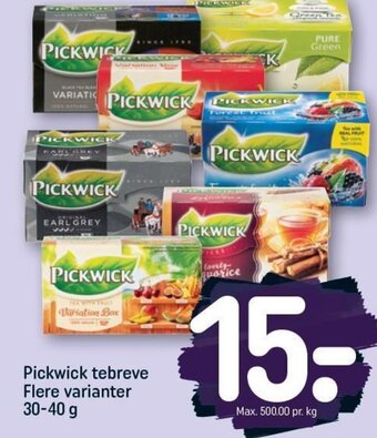 REMA 1000 Pickwick tebreve Flere varianter 30-40 g tilbud