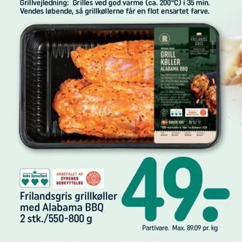 REMA 1000 Frilandsgris grillkøller med Alabama BBQ 2 stk./550-800 g tilbud