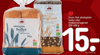 REMA 1000 Gram Slot økologiske boller eller fuldkornsrugbrød 250-600 g tilbud