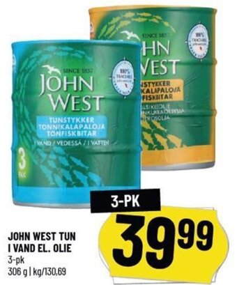 Løvbjerg JOHN WEST TUN I VAND EL. OLIE tilbud