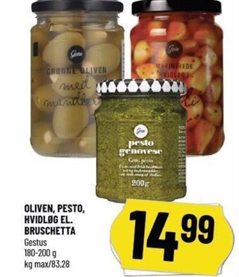 Løvbjerg OLIVEN, PESTO, HVIDLØG EL. BRUSCHETTA tilbud