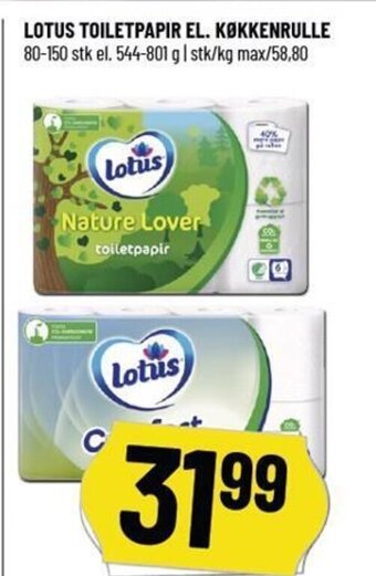 Løvbjerg LOTUS TOILETPAPIR EL. KØKKENRULLE tilbud