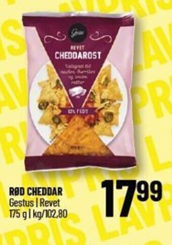Løvbjerg RØD CHEDDAR Gestus | Revet 175 g tilbud