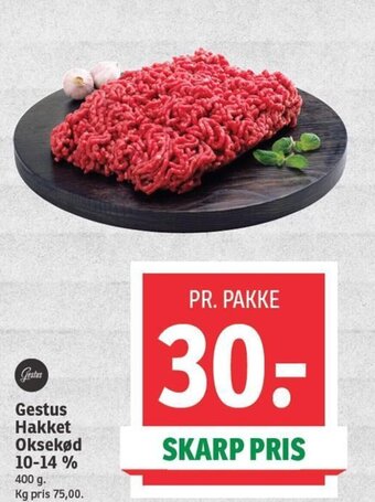 SPAR Gestus Hakket Oksekød 10-14 % tilbud