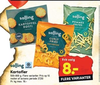 Bilka Salling kartofler 500-900 g tilbud