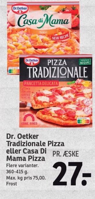 SPAR Dr.Oetker Tradizionale Pizza eller Casa Di Mama Pizza tilbud