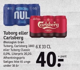 SPAR Tuborg eller Carlsberg tilbud