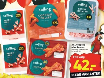 Bilka Xxl topping eller bacon tilbud