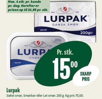 Min Købmand Lurpak tilbud