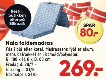 Bilka Nala foldemadras tilbud