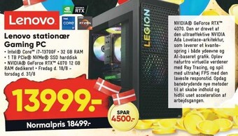 Bilka Lenovo stationær gaming pc tilbud