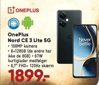 Bilka Oneplus nord ce 3 lite 5g tilbud