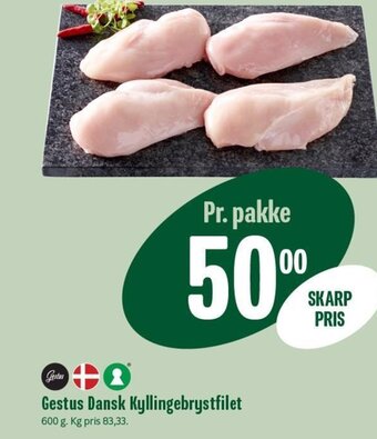 Min Købmand Gestus Dansk Kyllingebrystfilet tilbud