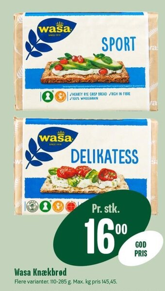 Min Købmand Wasa Knækbrød tilbud