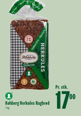 Min Købmand Kohberg Herkules Rugbrød tilbud